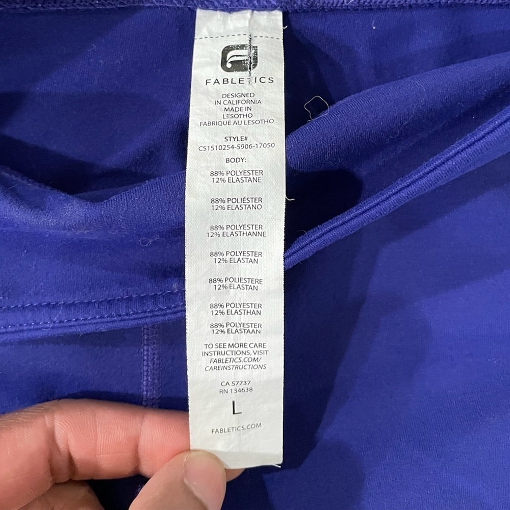 Fabletics Women Activewear Purple Leggings Size Large - Picture 6 of 7